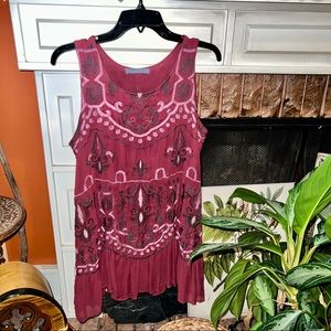 Octavia Size M Embroidered Tank Dress